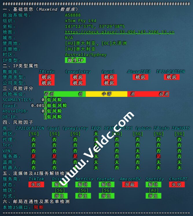 V.PS：新加坡Edge VPS测评，三网回程电信163/最高1Gbps带宽//解锁奈飞/ChatGPT/TikTok，月付15.95 欧元